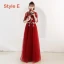 Affordable Red Bridesmaid Dresses 2019 A-Line / Princess Sash Appliques Lace Floor-Length / Long Ruffle Wedding Party Dresses