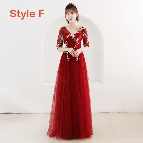 Affordable Red Bridesmaid Dresses 2019 A-Line / Princess Sash Appliques Lace Floor-Length / Long Ruffle Wedding Party Dresses