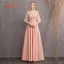 Abordable Perle Rose Satin Robe Demoiselle D'honneur 2019 Princesse Ceinture Appliques En Dentelle Longue Dos Nu Robe Pour Mariage