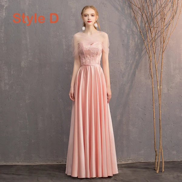 Abordable Perle Rose Satin Robe Demoiselle D'honneur 2019 Princesse Ceinture Appliques En Dentelle Longue Dos Nu Robe Pour Mariage