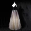 Sexy Black Gradient-Color Champagne Prom Dresses 2018 A-Line / Princess Spaghetti Straps Sleeveless Floor-Length / Long Ruffle Backless Formal Dresses