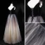 Sexy Black Gradient-Color Champagne Prom Dresses 2018 A-Line / Princess Spaghetti Straps Sleeveless Floor-Length / Long Ruffle Backless Formal Dresses