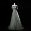 Classy Sage Green Prom Dresses 2019 Princess Strapless Sleeveless Floor-Length / Long Ruffle Backless Formal Dresses