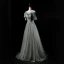 Classy Sage Green Prom Dresses 2019 Princess Strapless Sleeveless Floor-Length / Long Ruffle Backless Formal Dresses