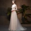 Amazing / Unique Muslim Ivory Wedding Dresses With Cloak 2019 A-Line / Princess High Neck Long Sleeve Backless Court Train Ruffle