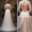 Amazing / Unique Muslim Ivory Wedding Dresses With Cloak 2019 A-Line / Princess High Neck Long Sleeve Backless Court Train Ruffle