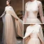 Amazing / Unique Muslim Ivory Wedding Dresses With Cloak 2019 A-Line / Princess High Neck Long Sleeve Backless Court Train Ruffle