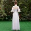 Chic / Beautiful Grey Bridesmaid Dresses 2019 A-Line / Princess Appliques Lace Floor-Length / Long Ruffle Backless Wedding Party Dresses