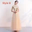 Affordable Champagne Bridesmaid Dresses 2019 A-Line / Princess Appliques Lace Bow Sash Floor-Length / Long Backless Wedding Party Dresses