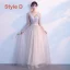 Elegant Champagne Bridesmaid Dresses 2019 A-Line / Princess Appliques Lace Sash Floor-Length / Long Backless Wedding Party Dresses