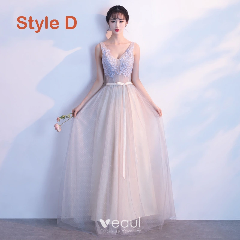 light champagne bridesmaid dresses Drape Detail Satin Bridesmaid Dress main image 0