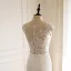 Modern / Fashion Ivory Pierced Wedding Dresses 2019 Trumpet / Mermaid Scoop Neck Sleeveless Appliques Lace Bow Sash Court Train Ruffle