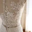Modern / Fashion Ivory Pierced Wedding Dresses 2019 Trumpet / Mermaid Scoop Neck Sleeveless Appliques Lace Bow Sash Court Train Ruffle