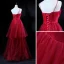 Bling Bling Burgundy Prom Dresses 2018 A-Line / Princess Spaghetti Straps Sleeveless Glitter Tulle Floor-Length / Long Cascading Ruffles Backless Formal Dresses