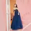 Elegancka Granatowe Sukienki Na Bal 2019 Księżniczki Najpiękniejsze / Ekskluzywne Bez Ramiączek Bez Rękawów Frezowanie Długie Wzburzyć Bez Pleców Sukienki Wizytowe