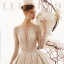 Scintillantes Champagne Transparentes Robe De Mariée 2019 Princesse Encolure Carrée 3/4 Manches Glitter Tulle Perlage Royal Train