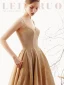 Modest / Simple Champagne Gold Evening Dresses  2019 A-Line / Princess Spaghetti Straps Sleeveless Glitter Polyester Floor-Length / Long Backless Formal Dresses