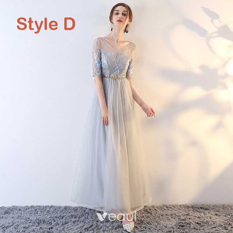 knee length dresses for ladies Eva Fashion 5273 Long Mother of The Bride Formal Metallic Dress