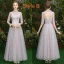Elegant Grey Blushing Pink See-through Bridesmaid Dresses 2019 A-Line / Princess Appliques Lace Floor-Length / Long Ruffle Backless Wedding Party Dresses