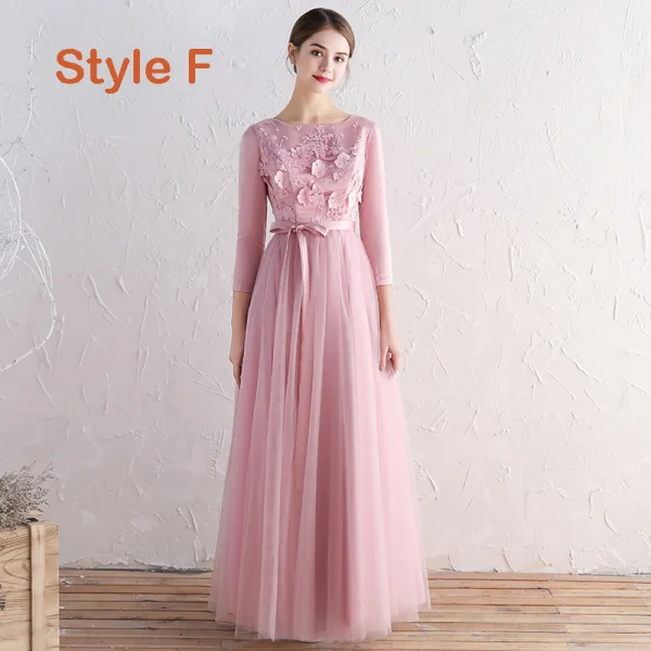 Affordable Blushing Pink Bridesmaid Dresses 2019 A-Line / Princess Sash Appliques Lace Floor-Length / Long Ruffle Wedding Party Dresses