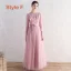 Affordable Blushing Pink Bridesmaid Dresses 2019 A-Line / Princess Sash Appliques Lace Floor-Length / Long Ruffle Wedding Party Dresses