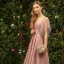 Classy Pearl Pink Bridesmaid Dresses 2019 A-Line / Princess Square Neckline Short Sleeve Pearl Floor-Length / Long Ruffle Backless Wedding Party Dresses