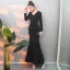 Modest / Simple Black Evening Dresses  2019 Trumpet / Mermaid V-Neck Sleeveless Floor-Length / Long Ruffle Formal Dresses