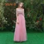 Affordable Candy Pink Bridesmaid Dresses 2019 A-Line / Princess Appliques Lace Sash Floor-Length / Long Ruffle Wedding Party Dresses