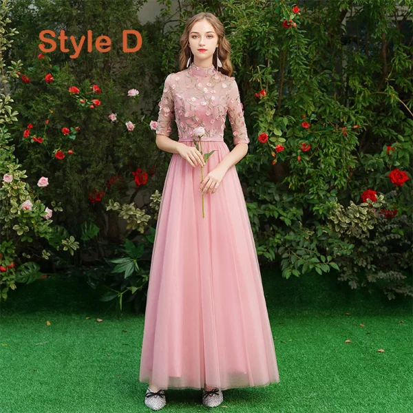 periwinkle chiffon bridesmaid dress Camryn Blush Pink Mermaid Strapless Lace Long Prom Dress with Slit Blush Pink / 18 main image 0