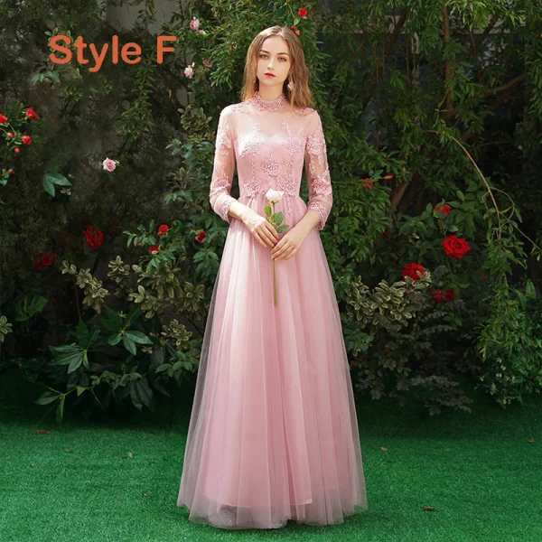 Affordable Candy Pink Bridesmaid Dresses 2019 A-Line / Princess Appliques Lace Floor-Length / Long Ruffle Wedding Party Dresses