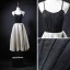 Modern / Fashion Black Homecoming Graduation Dresses 2018 A-Line / Princess Spaghetti Straps Sleeveless Tea-length Ruffle Backless Formal Dresses