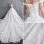 Beste Ivory / Creme Brautkleider / Hochzeitskleider 2019 A Linie Off Shoulder Kurze Ärmel Rückenfreies Applikationen Spitze Perlenstickerei Kathedrale Schleppe