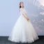 Affordable White Wedding Dresses 2017 Ball Gown V-Neck 1/2 Sleeves Backless Appliques Lace Sequins Pearl Floor-Length / Long