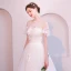 Abordable Ivoire Transparentes Robe De Mariée 2019 Princesse Encolure Dégagée Manches Courtes Dos Nu Appliques En Dentelle Tribunal Train