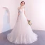 Abordable Ivoire Transparentes Robe De Mariée 2019 Princesse De l'épaule Manches Courtes Dos Nu Appliques En Dentelle Tribunal Train Volants