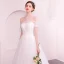 Abordable Ivoire Transparentes Robe De Mariée 2019 Princesse De l'épaule Manches Courtes Dos Nu Appliques En Dentelle Tribunal Train Volants