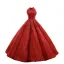 Luxury / Gorgeous Red Dancing Prom Dresses 2023 Ball Gown High Neck Sleeveless Glitter Polyester Floor-Length / Long Ruffle Backless Formal Dresses