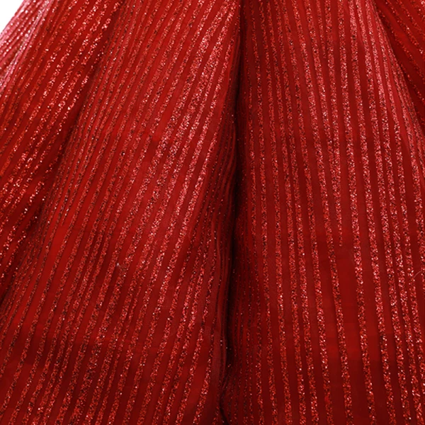 Luxury / Gorgeous Red Dancing Prom Dresses 2023 Ball Gown High Neck Sleeveless Glitter Polyester Floor-Length / Long Ruffle Backless Formal Dresses