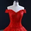 High-end Royal Blue Dancing Prom Dresses 2023 Ball Gown Off-The-Shoulder Short Sleeve Appliques Lace Beading Glitter Tulle Floor-Length / Long Ruffle Backless