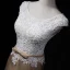 Vintage / Retro Gold Evening Dresses  2018 Trumpet / Mermaid Scoop Neck Sleeveless Appliques Lace Pearl Bow Sash Sweep Train Ruffle Formal Dresses
