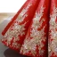 Sparkly Burgundy Sequins Dancing Prom Dresses 2023 Ball Gown Off-The-Shoulder Short Sleeve Appliques Flower Beading Floor-Length / Long Ruffle Backless