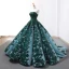 Luxury / Gorgeous Dark Green Red Carpet Evening Dresses  2023 Ball Gown Strapless Sleeveless Appliques Lace Sequins Sweep Train Ruffle Backless Formal Dresses