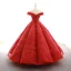 Luxe Doré Dansant Robe De Bal 2023 Robe Boule De l'épaule Transparentes Col v profond Manches Courtes Appliques En Dentelle Paillettes Longue Volants Dos Nu