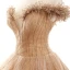 Luxe Doré Dansant Robe De Bal 2023 Robe Boule De l'épaule Transparentes Col v profond Manches Courtes Appliques En Dentelle Paillettes Longue Volants Dos Nu