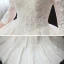 Classic Champagne See-through Bridal Wedding Dresses 2020 Ball Gown Scoop Neck 3/4 Sleeve Backless Appliques Lace Beading Cathedral Train Ruffle