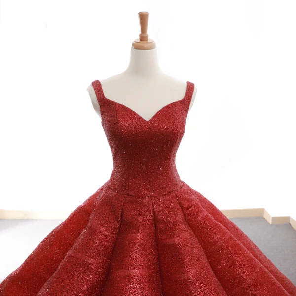 Glitzernden Rot Pailletten Tanzen Ballkleider 2023 Ballkleid Schultern Ärmellos Lange Rüschen Rückenfreies Festliche Kleider