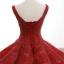 Glitzernden Rot Pailletten Tanzen Ballkleider 2023 Ballkleid Schultern Ärmellos Lange Rüschen Rückenfreies Festliche Kleider
