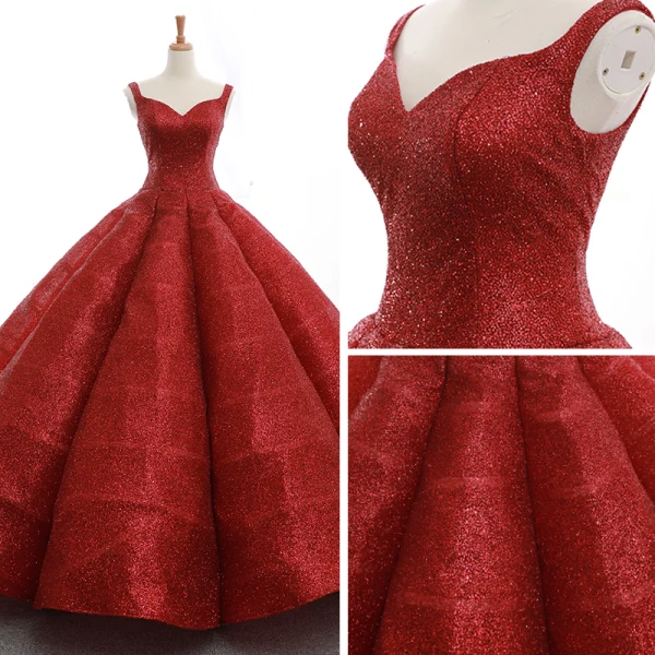 Glitzernden Rot Pailletten Tanzen Ballkleider 2023 Ballkleid Schultern Ärmellos Lange Rüschen Rückenfreies Festliche Kleider