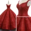 Glitzernden Rot Pailletten Tanzen Ballkleider 2023 Ballkleid Schultern Ärmellos Lange Rüschen Rückenfreies Festliche Kleider