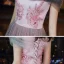 Elegant Candy Pink Evening Dresses  2020 A-Line / Princess Off-The-Shoulder Short Sleeve Glitter Tulle Appliques Flower Beading Floor-Length / Long Ruffle Backless Formal Dresses